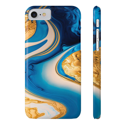 Vibrant Abstract Art Slim Phone Case – Colorful Swirl Design