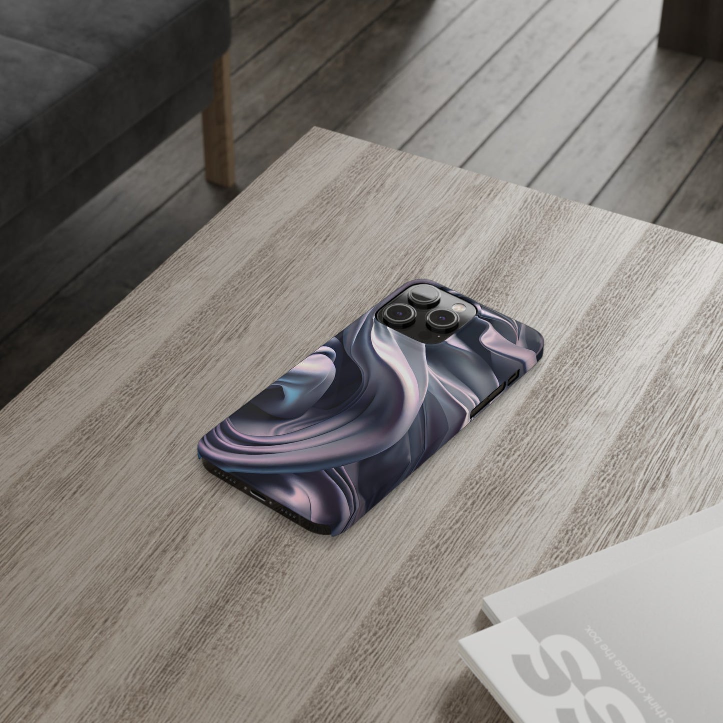 Ethereal Blue Bloom - Slim Phone Case