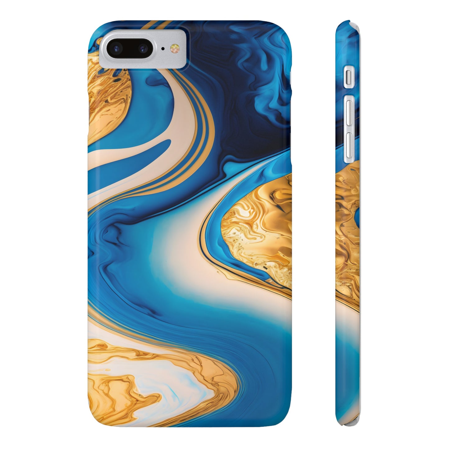 Vibrant Abstract Art Slim Phone Case – Colorful Swirl Design