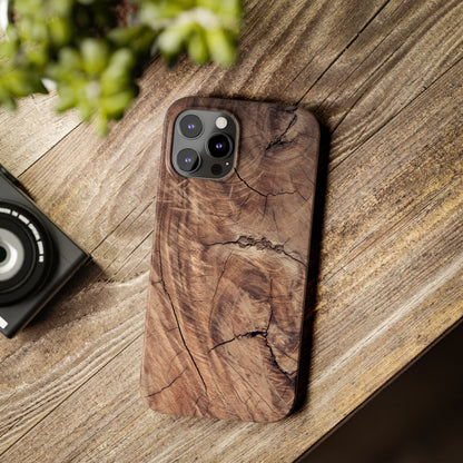 Natural Wood Grain Elegance Slim Phone Case