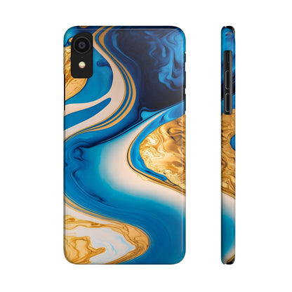 Vibrant Abstract Art Slim Phone Case – Colorful Swirl Design