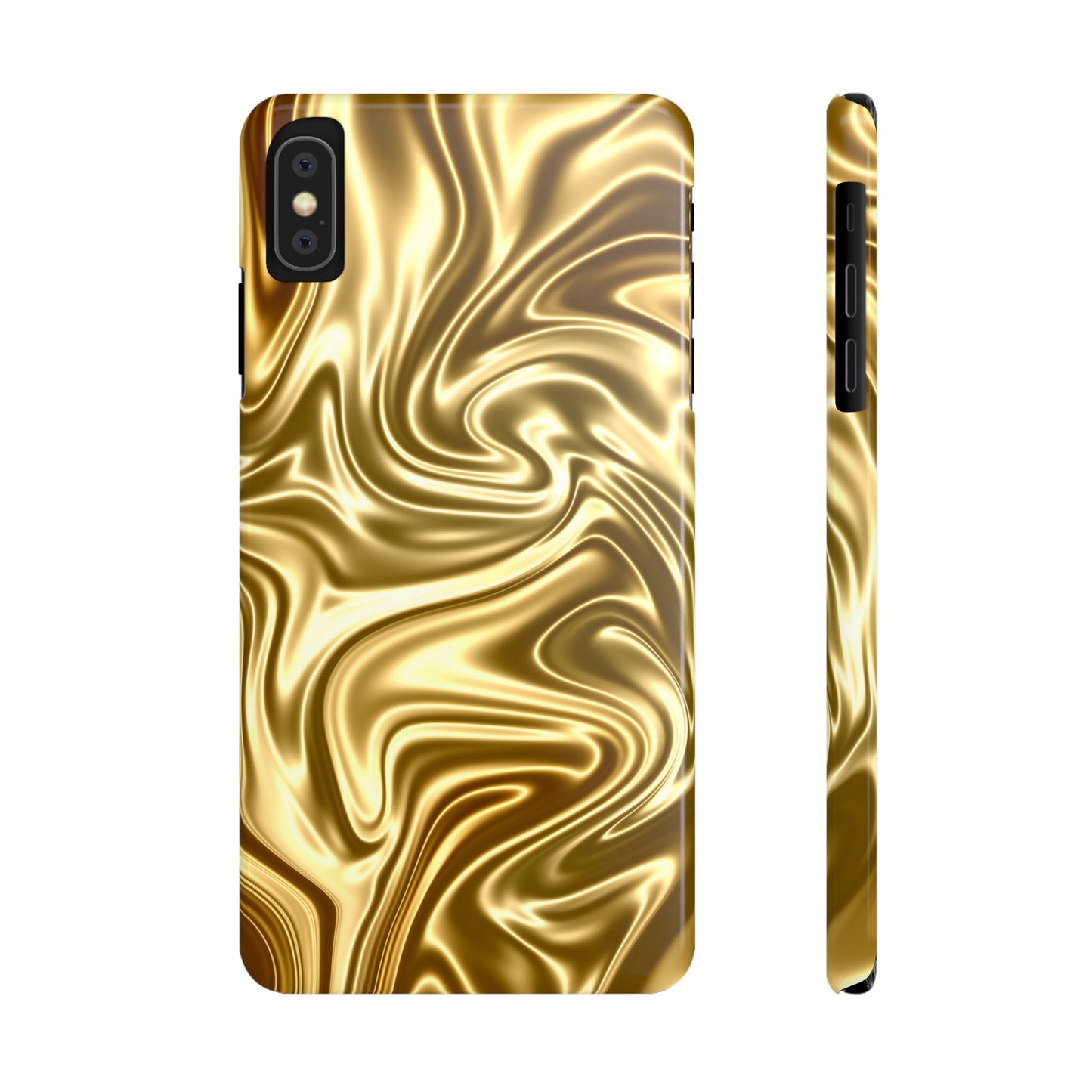 Golden Swirl Elegance Slim Phone Case