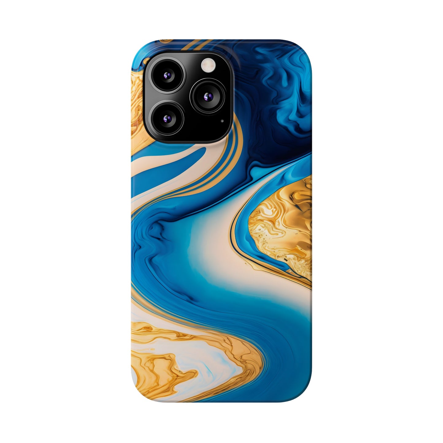 Vibrant Abstract Art Slim Phone Case – Colorful Swirl Design