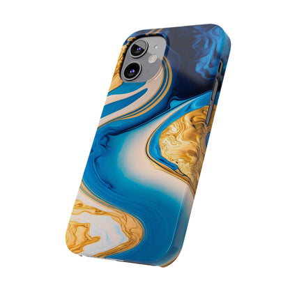 Vibrant Abstract Art Slim Phone Case – Colorful Swirl Design