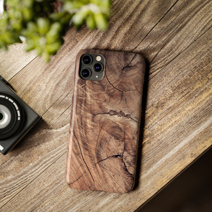 Natural Wood Grain Elegance Slim Phone Case