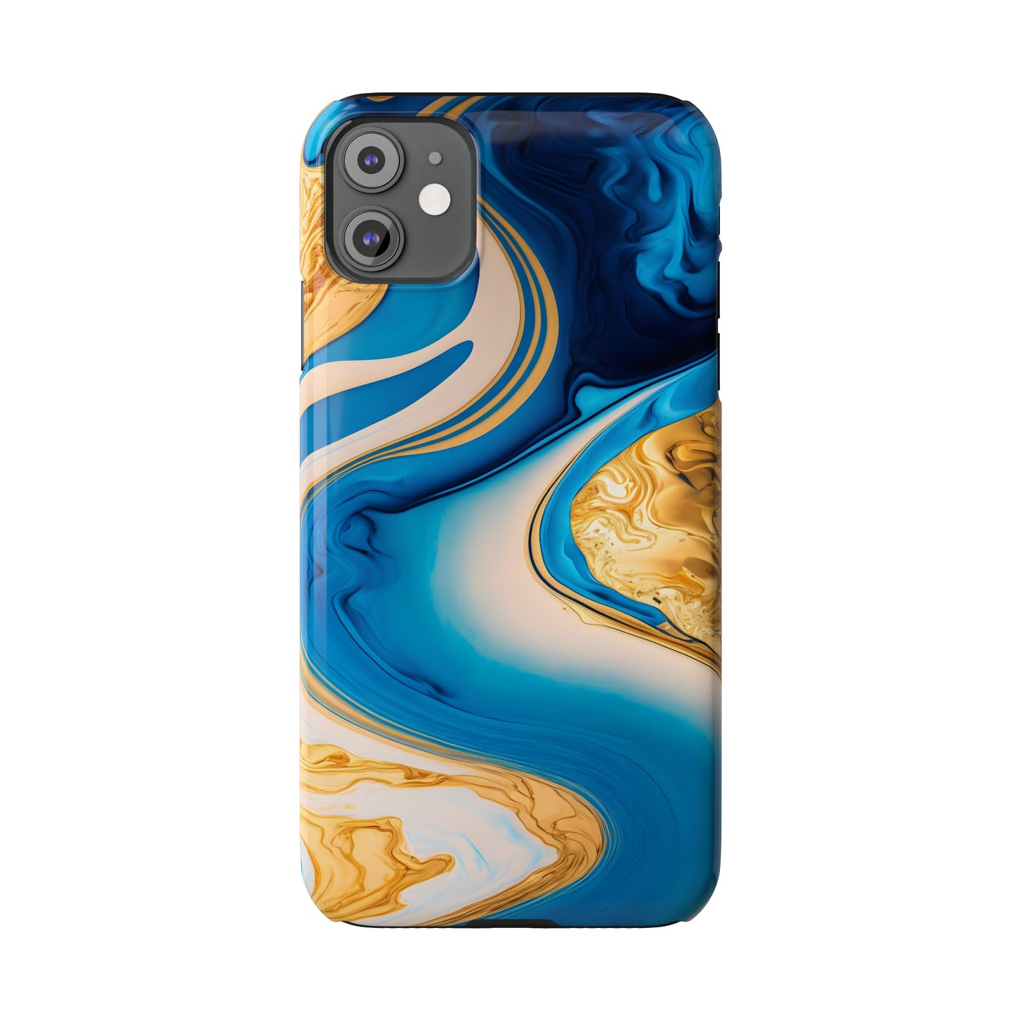 Vibrant Abstract Art Slim Phone Case – Colorful Swirl Design