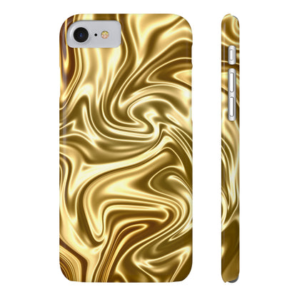 Golden Swirl Elegance Slim Phone Case