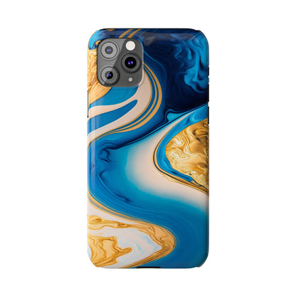 Vibrant Abstract Art Slim Phone Case – Colorful Swirl Design