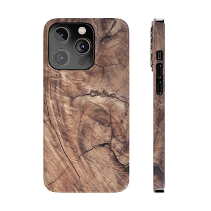 Natural Wood Grain Elegance Slim Phone Case