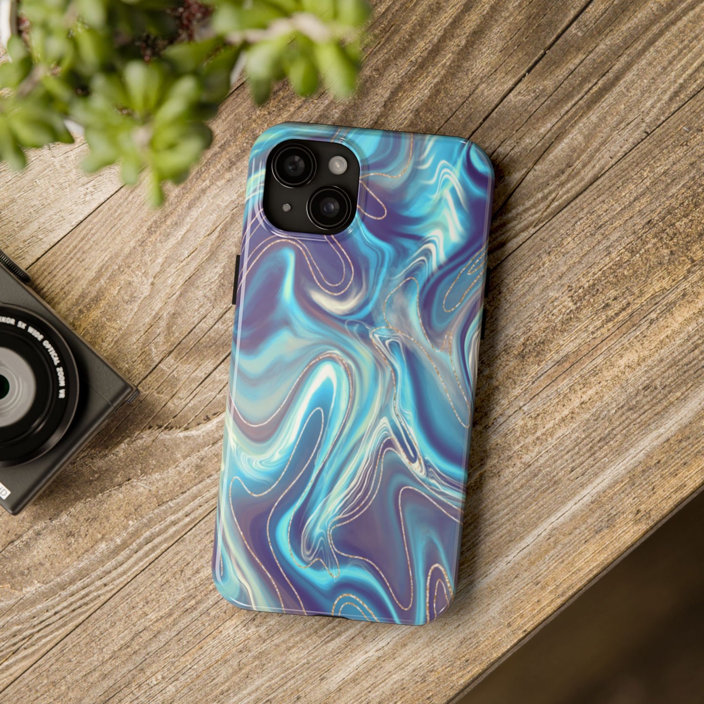 Aurora Swirl Impact-Resistant Phone Case