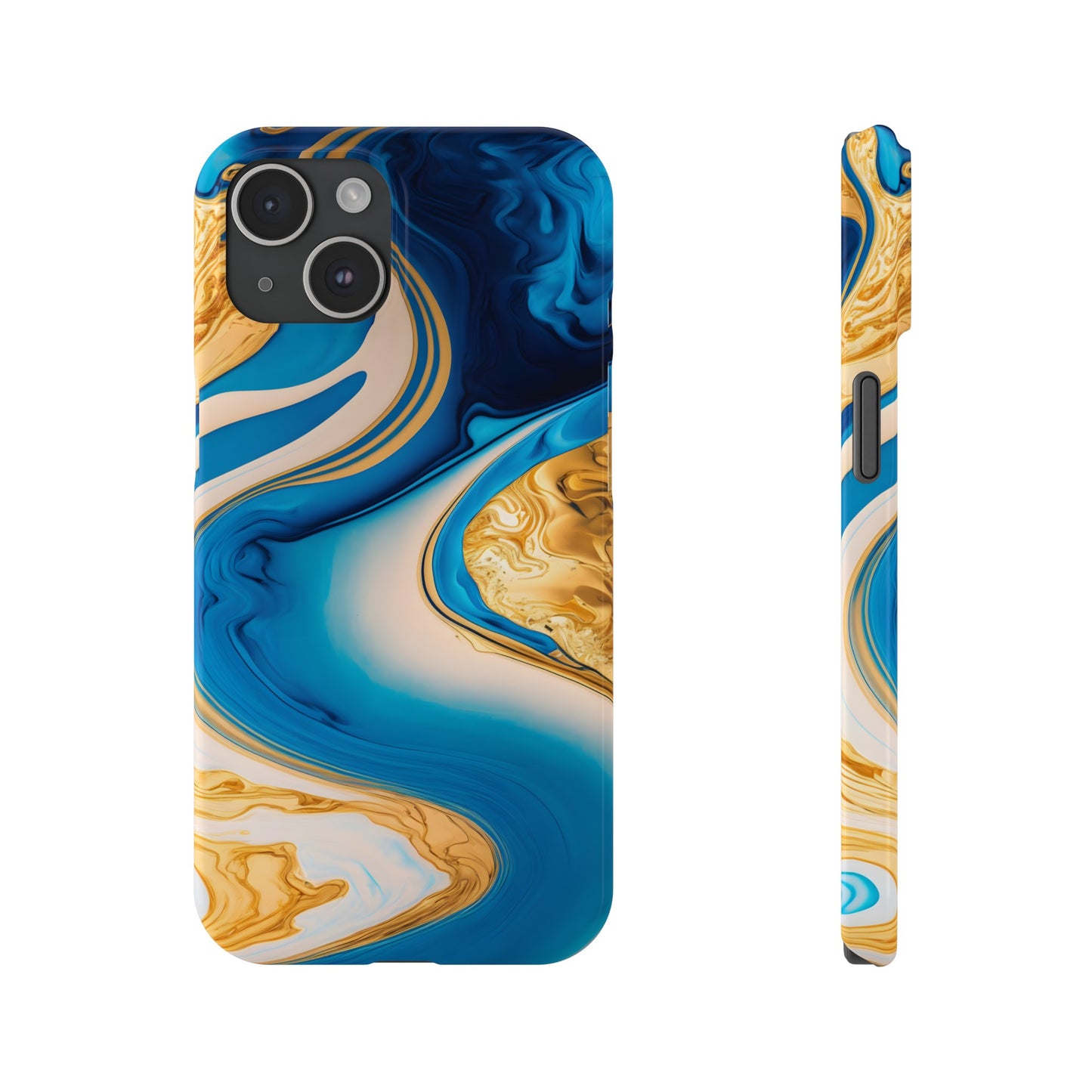 Vibrant Abstract Art Slim Phone Case – Colorful Swirl Design