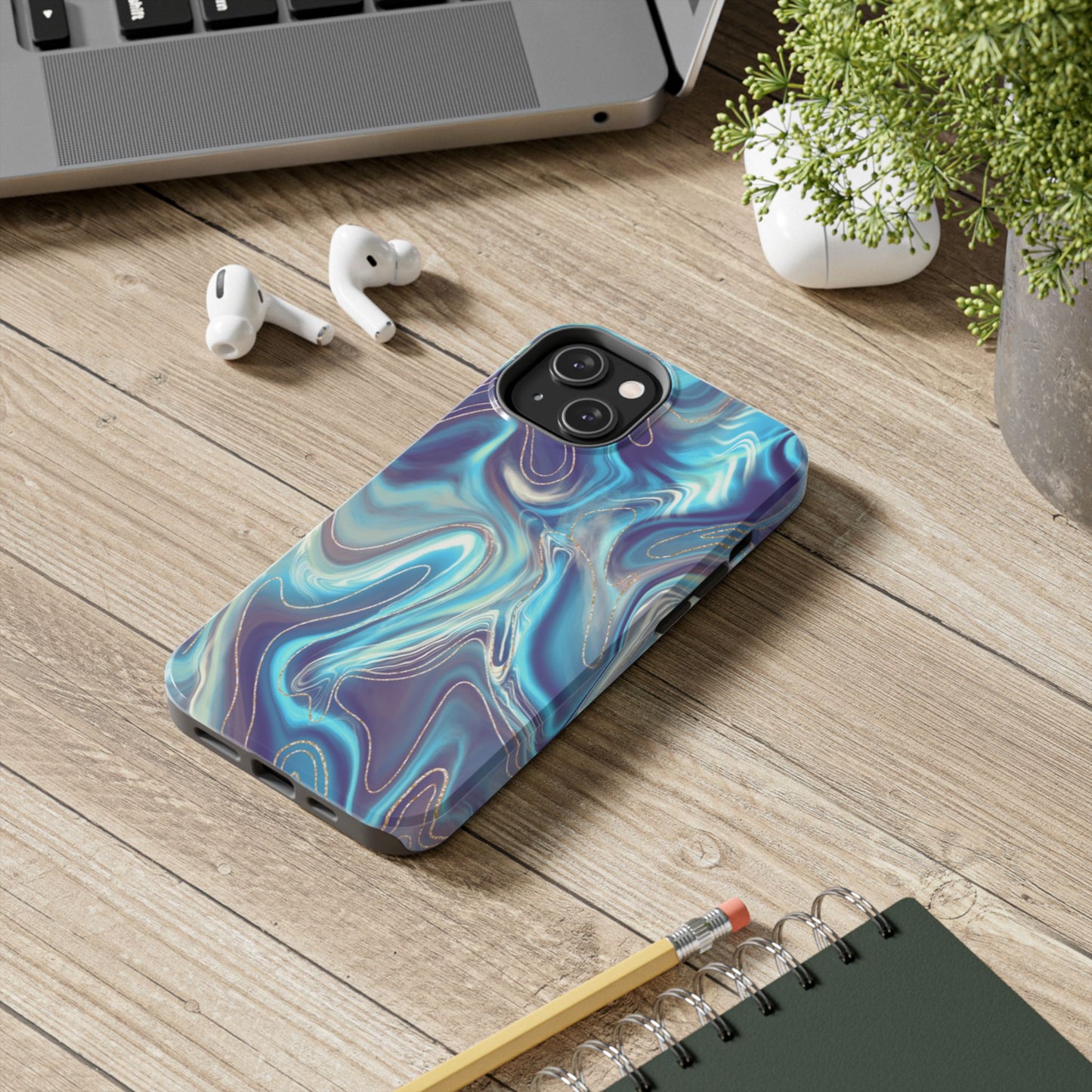 Aurora Swirl Impact-Resistant Phone Case