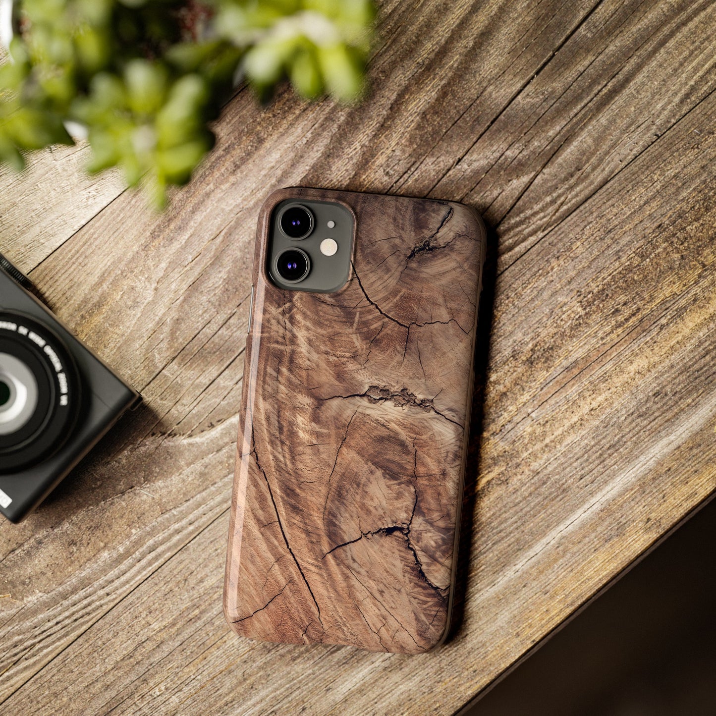 Natural Wood Grain Elegance Slim Phone Case