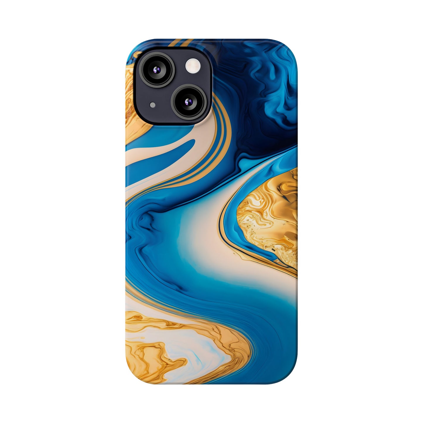 Vibrant Abstract Art Slim Phone Case – Colorful Swirl Design