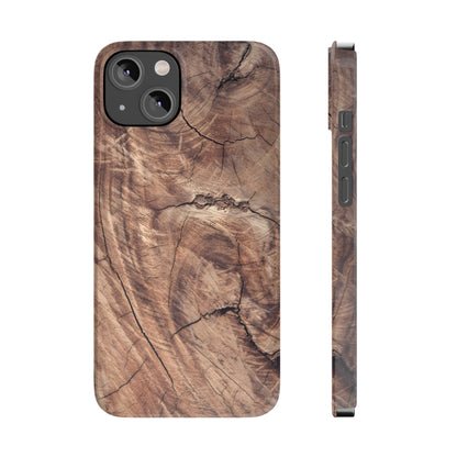 Natural Wood Grain Elegance Slim Phone Case