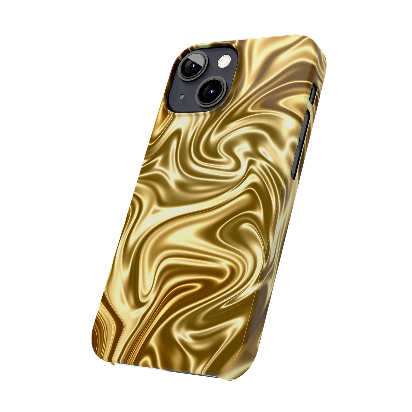 Golden Swirl Elegance Slim Phone Case