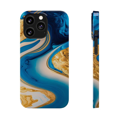 Vibrant Abstract Art Slim Phone Case – Colorful Swirl Design