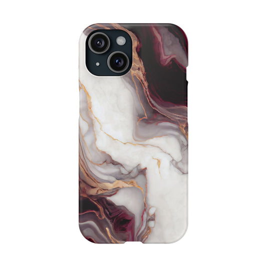 Elegant Marbled Swirl Slim Phone Case