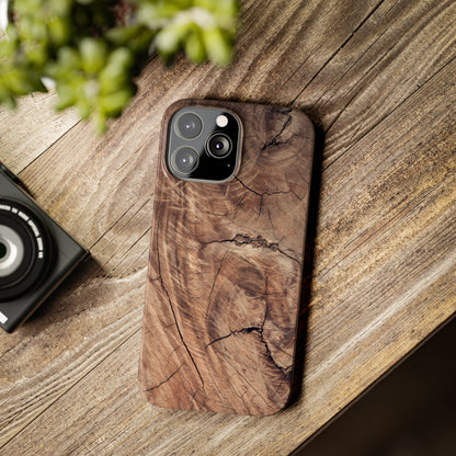 Natural Wood Grain Elegance Slim Phone Case