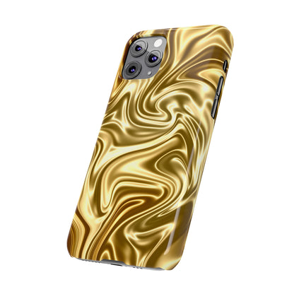 Golden Swirl Elegance Slim Phone Case