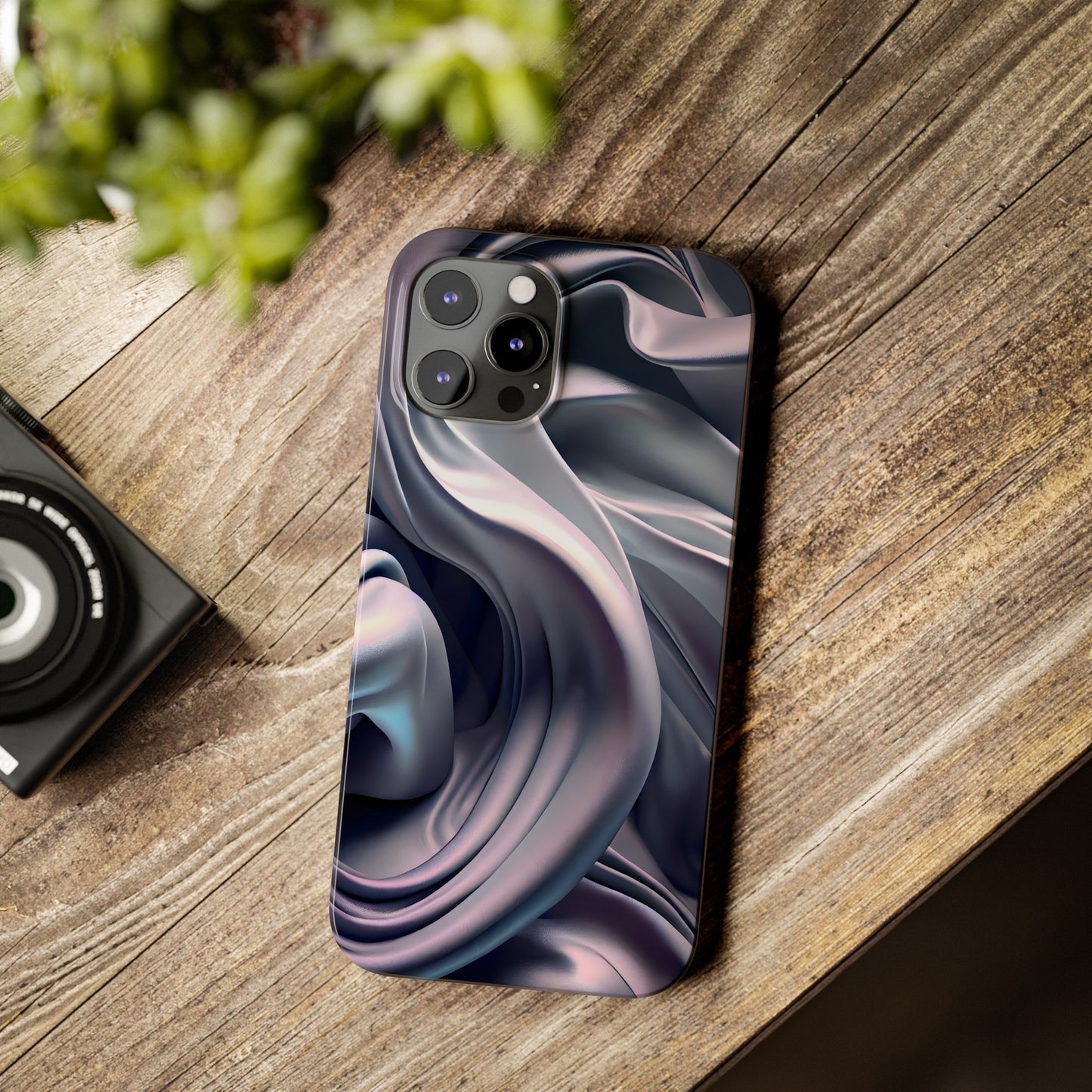 Ethereal Blue Bloom - Slim Phone Case