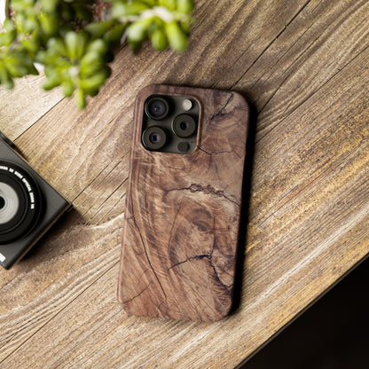 Natural Wood Grain Elegance Slim Phone Case