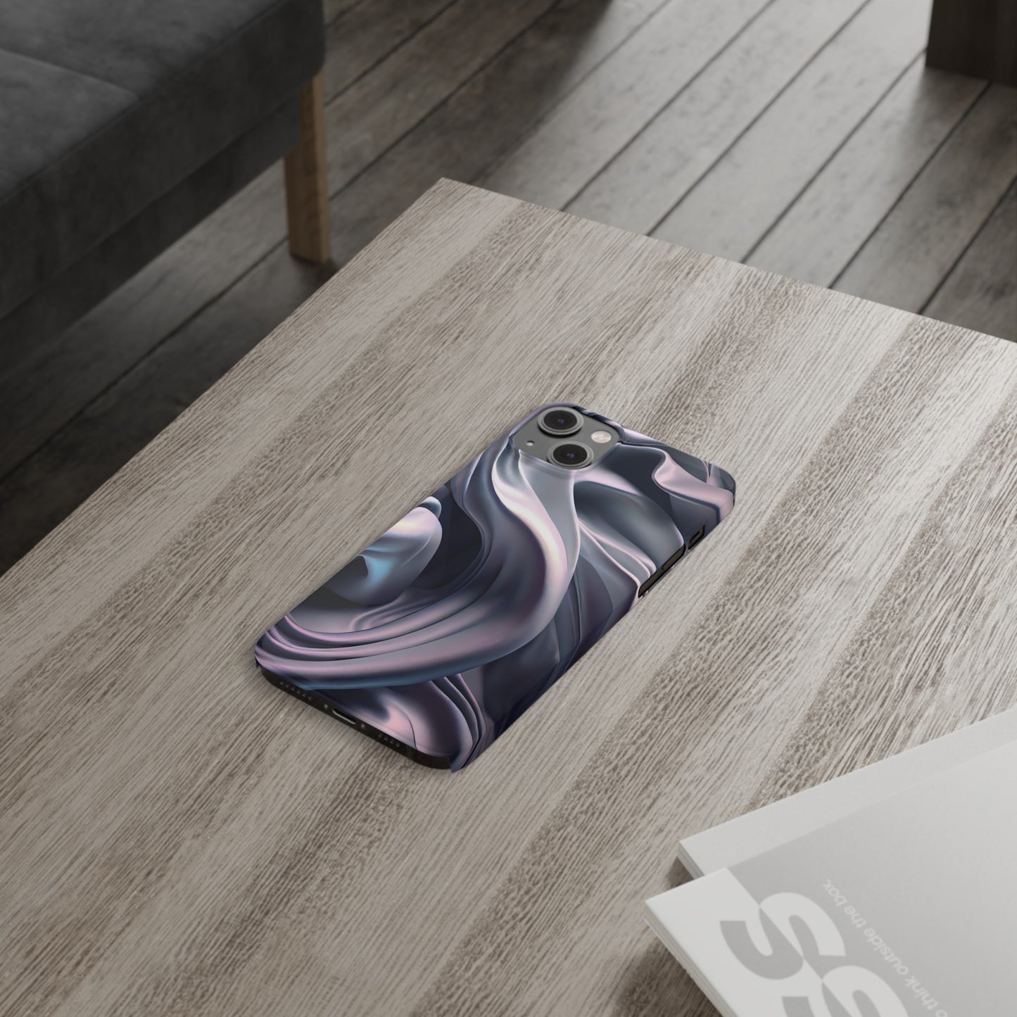 Ethereal Blue Bloom - Slim Phone Case