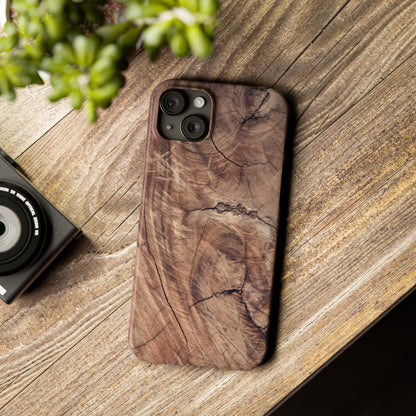 Natural Wood Grain Elegance Slim Phone Case