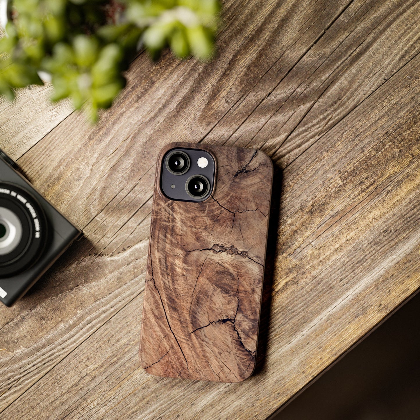 Natural Wood Grain Elegance Slim Phone Case