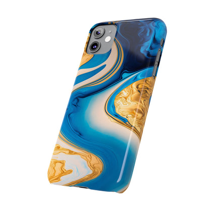 Vibrant Abstract Art Slim Phone Case – Colorful Swirl Design