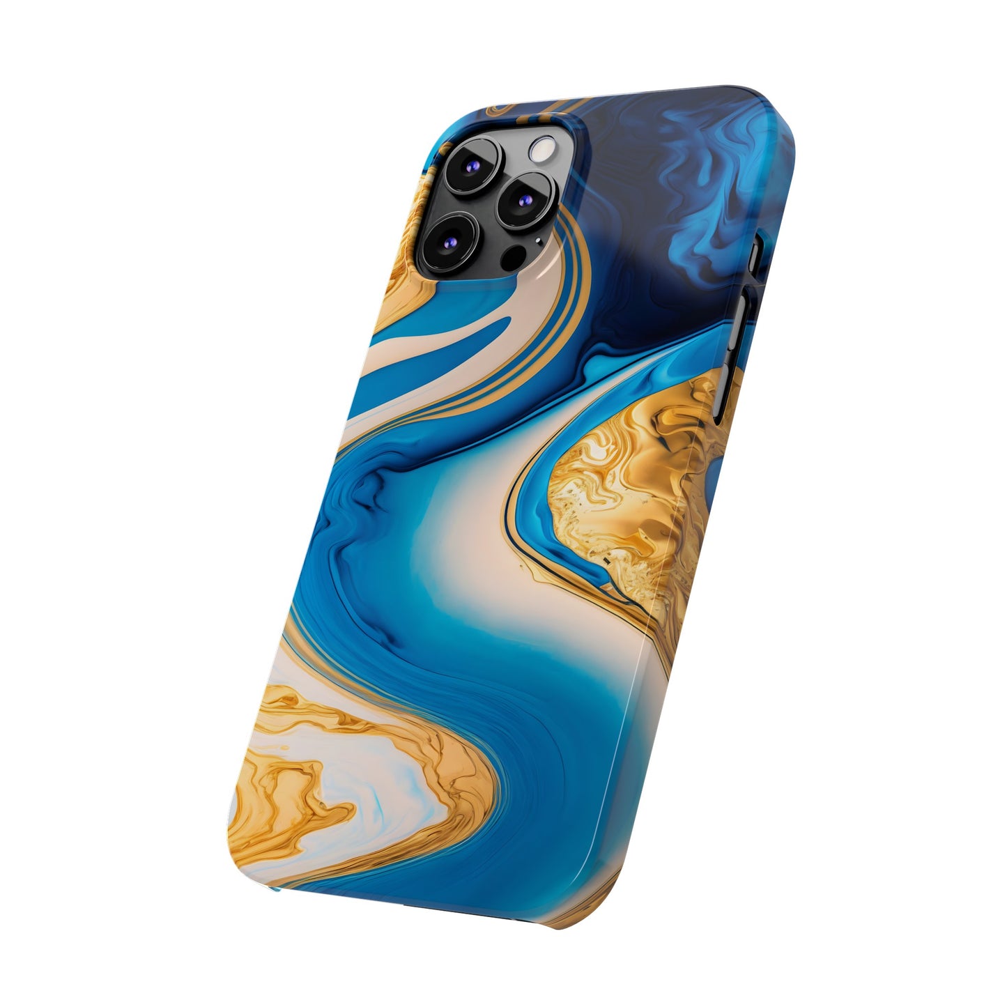 Vibrant Abstract Art Slim Phone Case – Colorful Swirl Design