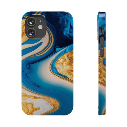 Vibrant Abstract Art Slim Phone Case – Colorful Swirl Design