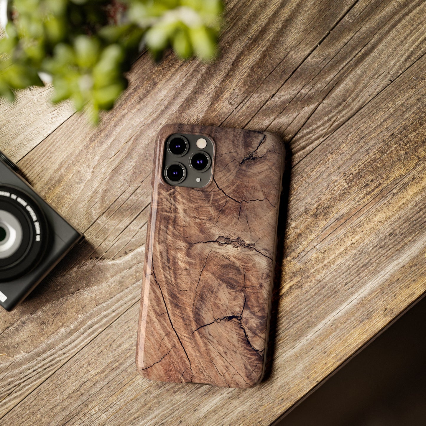 Natural Wood Grain Elegance Slim Phone Case