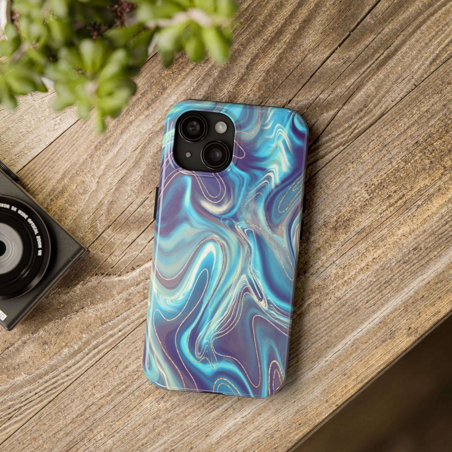 Aurora Swirl Impact-Resistant Phone Case