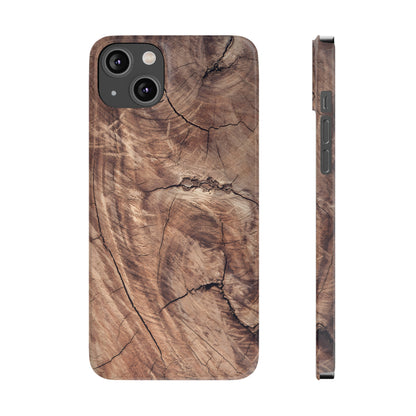 Natural Wood Grain Elegance Slim Phone Case