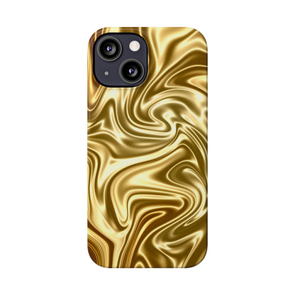 Golden Swirl Elegance Slim Phone Case