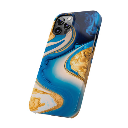 Vibrant Abstract Art Slim Phone Case – Colorful Swirl Design