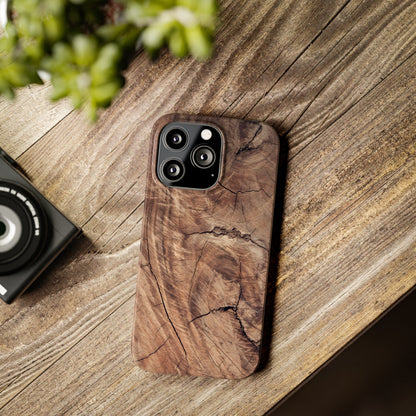 Natural Wood Grain Elegance Slim Phone Case