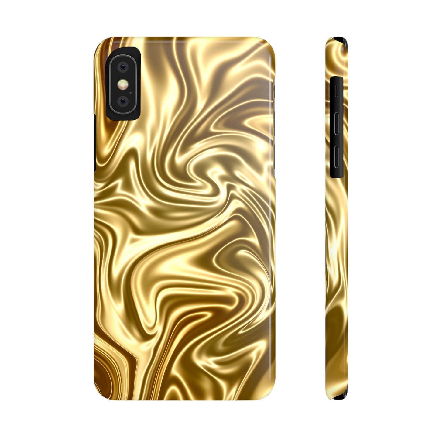 Golden Swirl Elegance Slim Phone Case