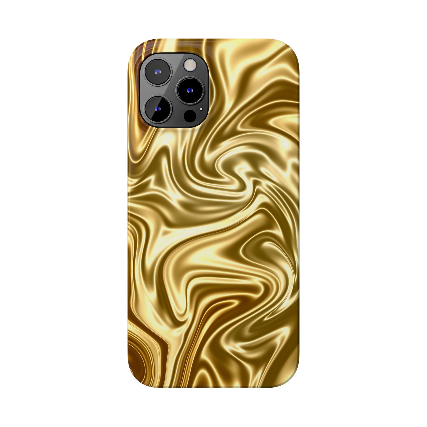 Golden Swirl Elegance Slim Phone Case