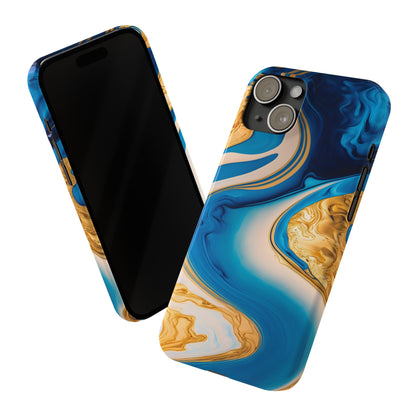 Vibrant Abstract Art Slim Phone Case – Colorful Swirl Design