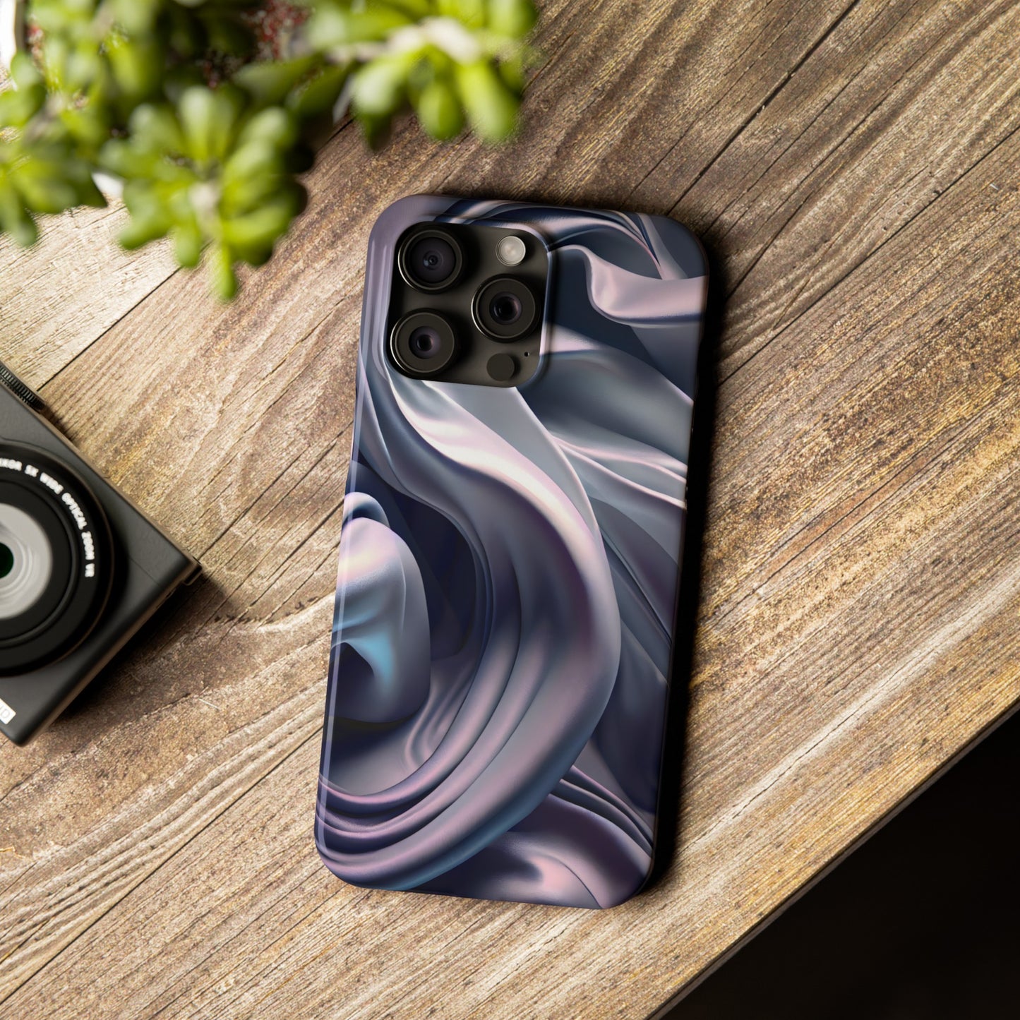 Ethereal Blue Bloom - Slim Phone Case