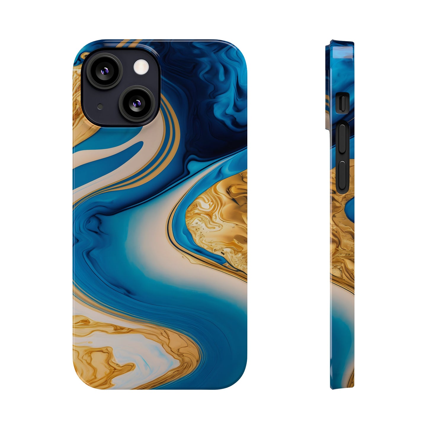 Vibrant Abstract Art Slim Phone Case – Colorful Swirl Design