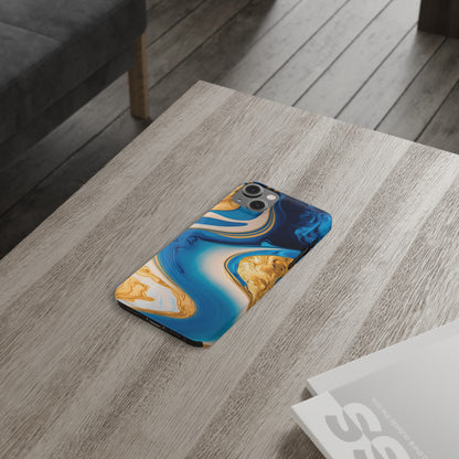 Vibrant Abstract Art Slim Phone Case – Colorful Swirl Design