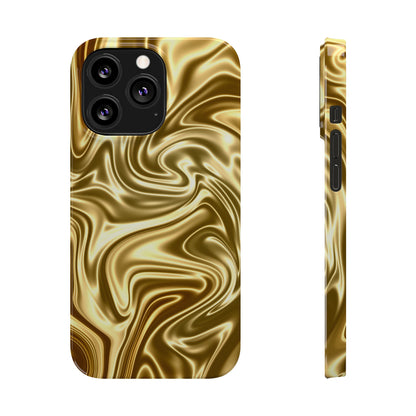 Golden Swirl Elegance Slim Phone Case