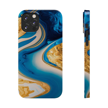 Vibrant Abstract Art Slim Phone Case – Colorful Swirl Design