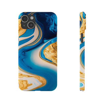 Vibrant Abstract Art Slim Phone Case – Colorful Swirl Design