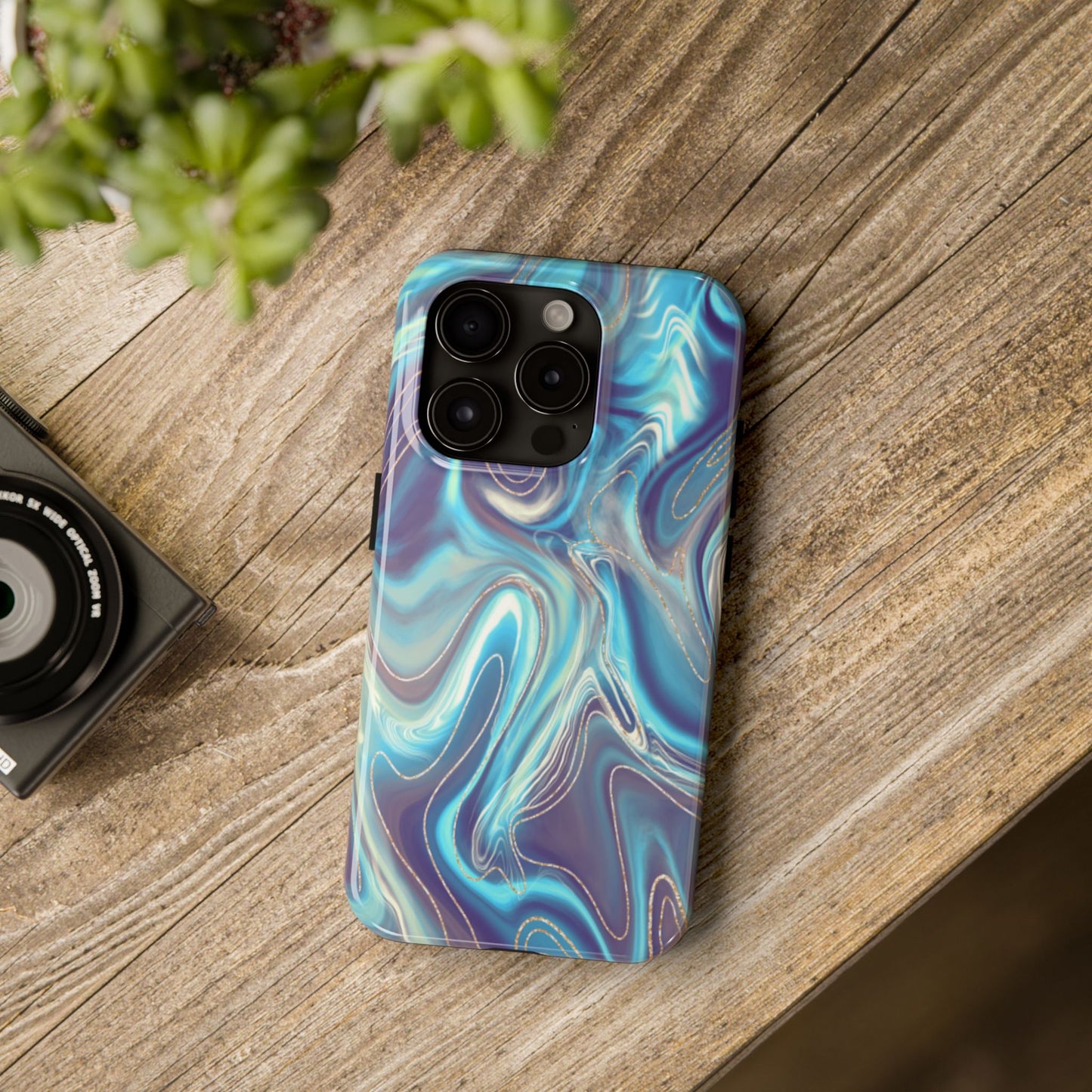 Aurora Swirl Impact-Resistant Phone Case