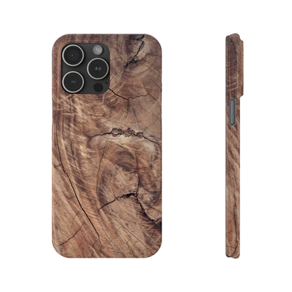 Natural Wood Grain Elegance Slim Phone Case