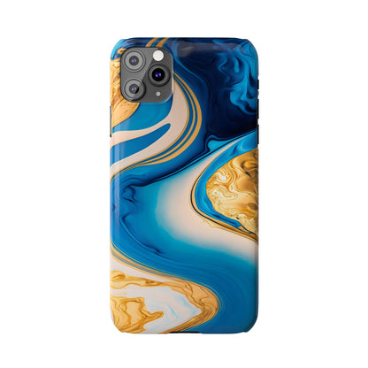 Vibrant Abstract Art Slim Phone Case – Colorful Swirl Design